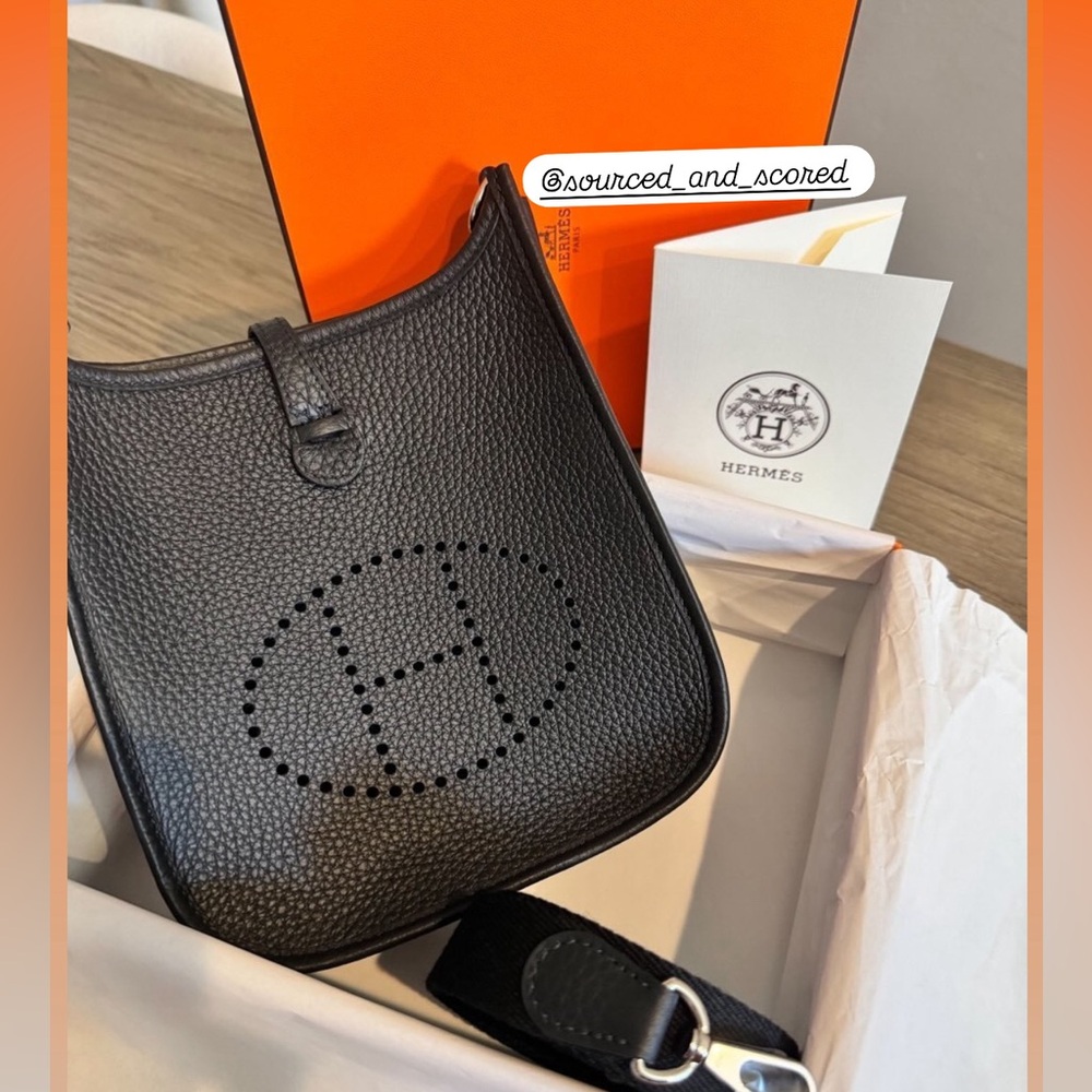 Hermes Mini Evelyne Brand New Black PHW